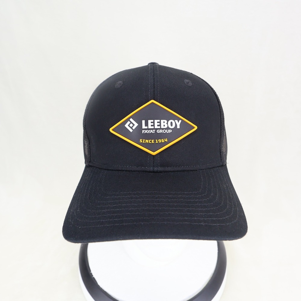 LeeBoy Fayat Group Since 1964 Black Mesh Back Snapback‎ Trucker Hat Cap NEW